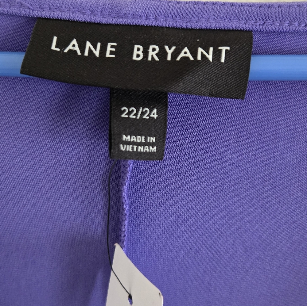 Lane Bryant Purple Jumpsuit with V-Neck and Defined Waist - Picture 3 of 13